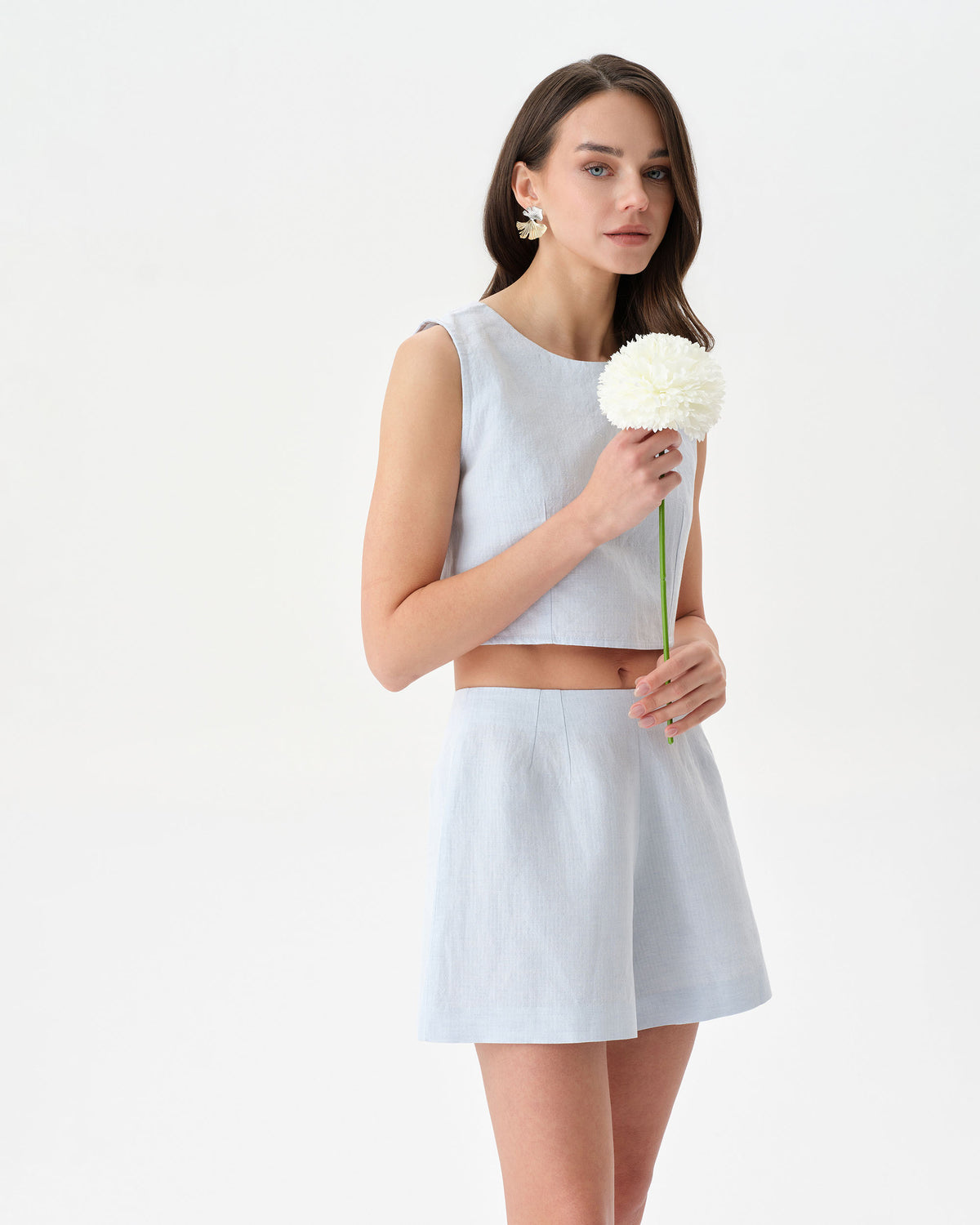 Powder Blue Linen Set