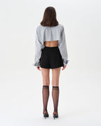High Waist Black Skort