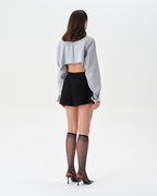 High Waist Black Skort