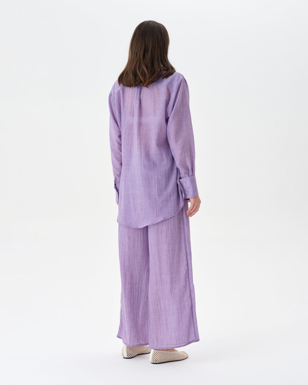 Purple Beach Set With Trousers