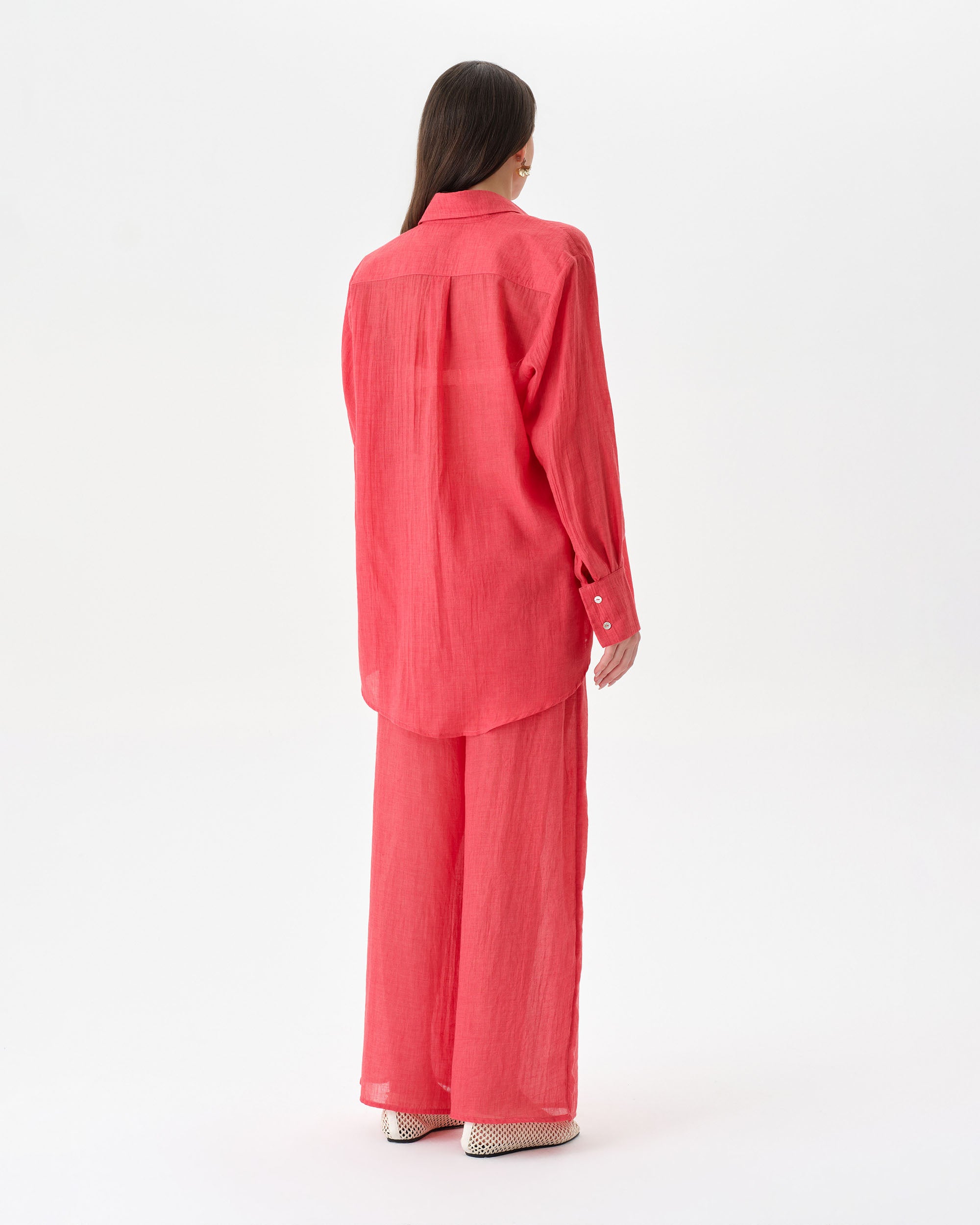 Coral Beach Set With Trousers