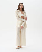 Buttermilk Yellow Beach Set With Trousers