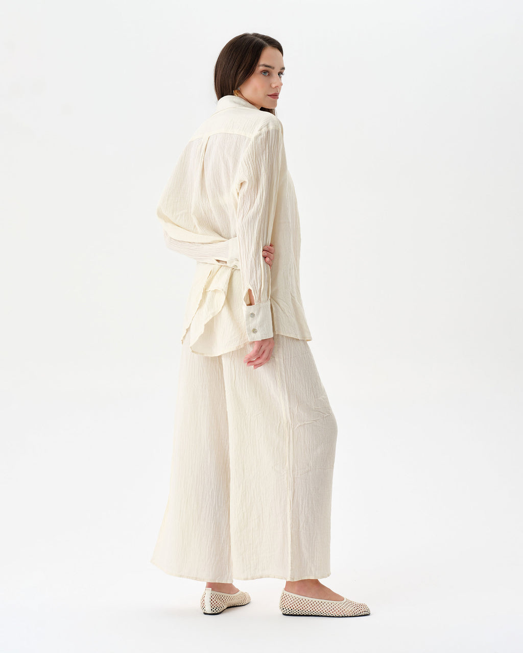 Buttermilk Yellow Beach Set With Trousers