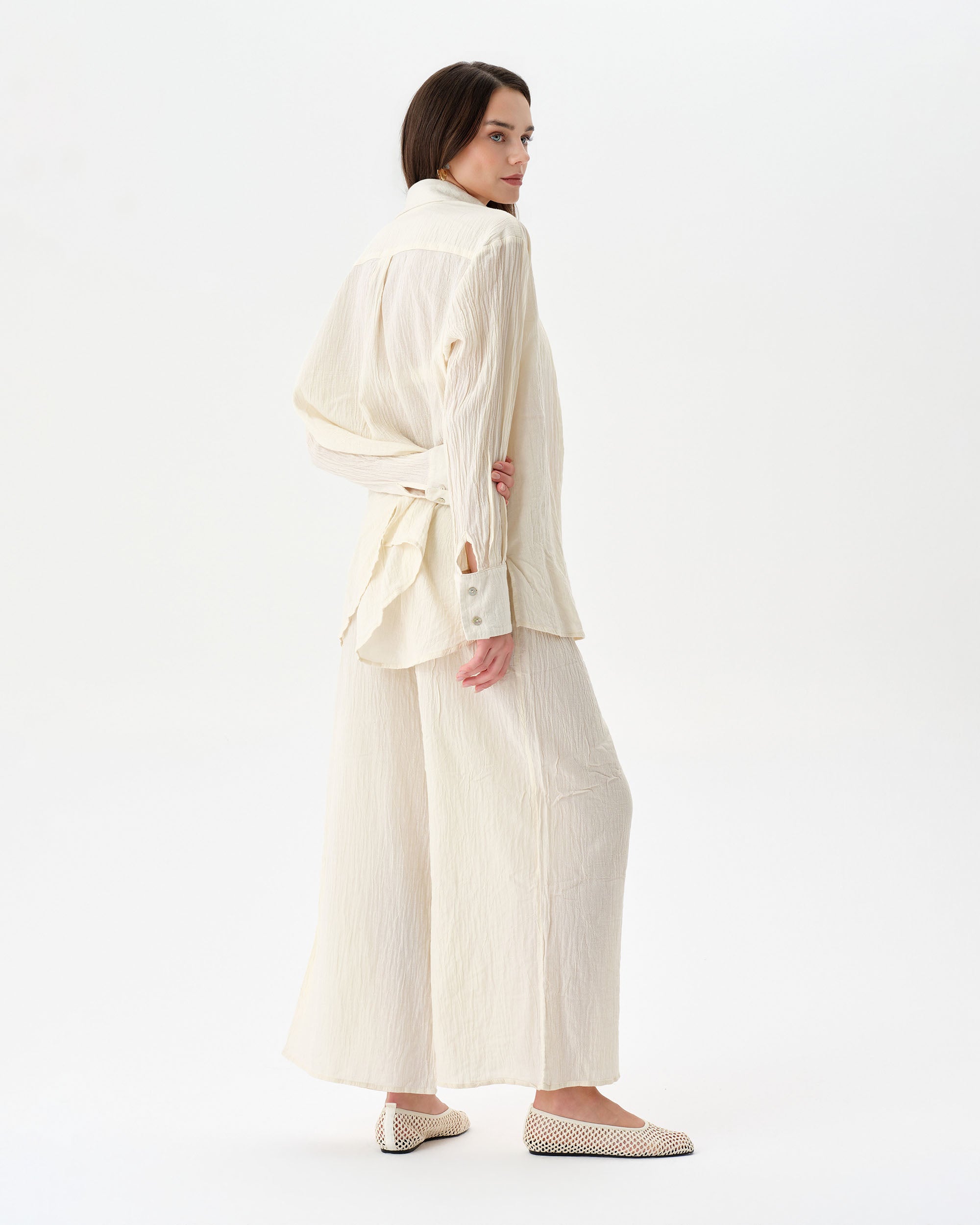 Buttermilk Yellow Beach Set With Trousers