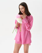 Pink Beach Set With Shorts