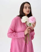 Pink Beach Set With Trousers