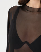 Sheer Black Mesh Set