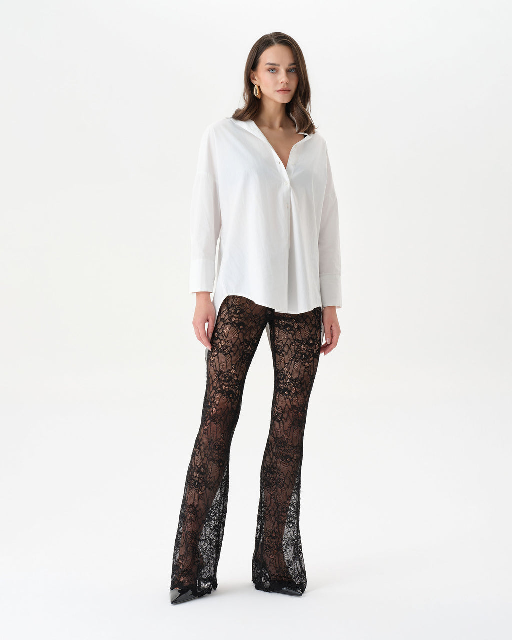 Lace Flare Trousers
